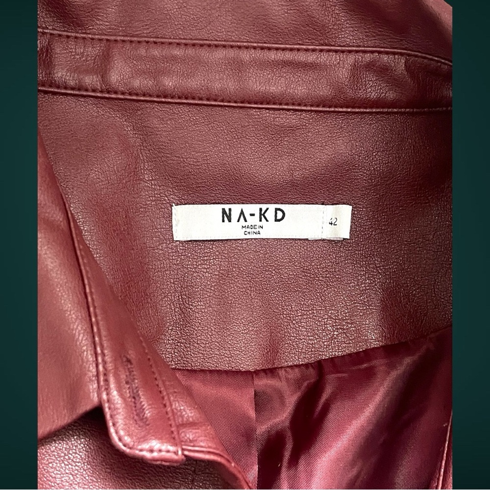 Burgundy Red Boxy Jacket - Picture 4 of 4